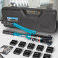 Portable Hydraulic Crimping Tool Range 8 Awg-40 Awg For Cable Lugs Quick Hydraulic Pliers With 9 Pairs Crimping Dies