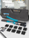 Portable Hydraulic Crimping Tool Range 8 Awg-40 Awg For Cable Lugs Quick Hydraulic Pliers With 9 Pairs Crimping Dies
