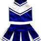 Total 2550 Little Girls' Cheerleader Cheerleading Outfit Uniform Costume Cosplay Blue/White (Xl / 10-12)