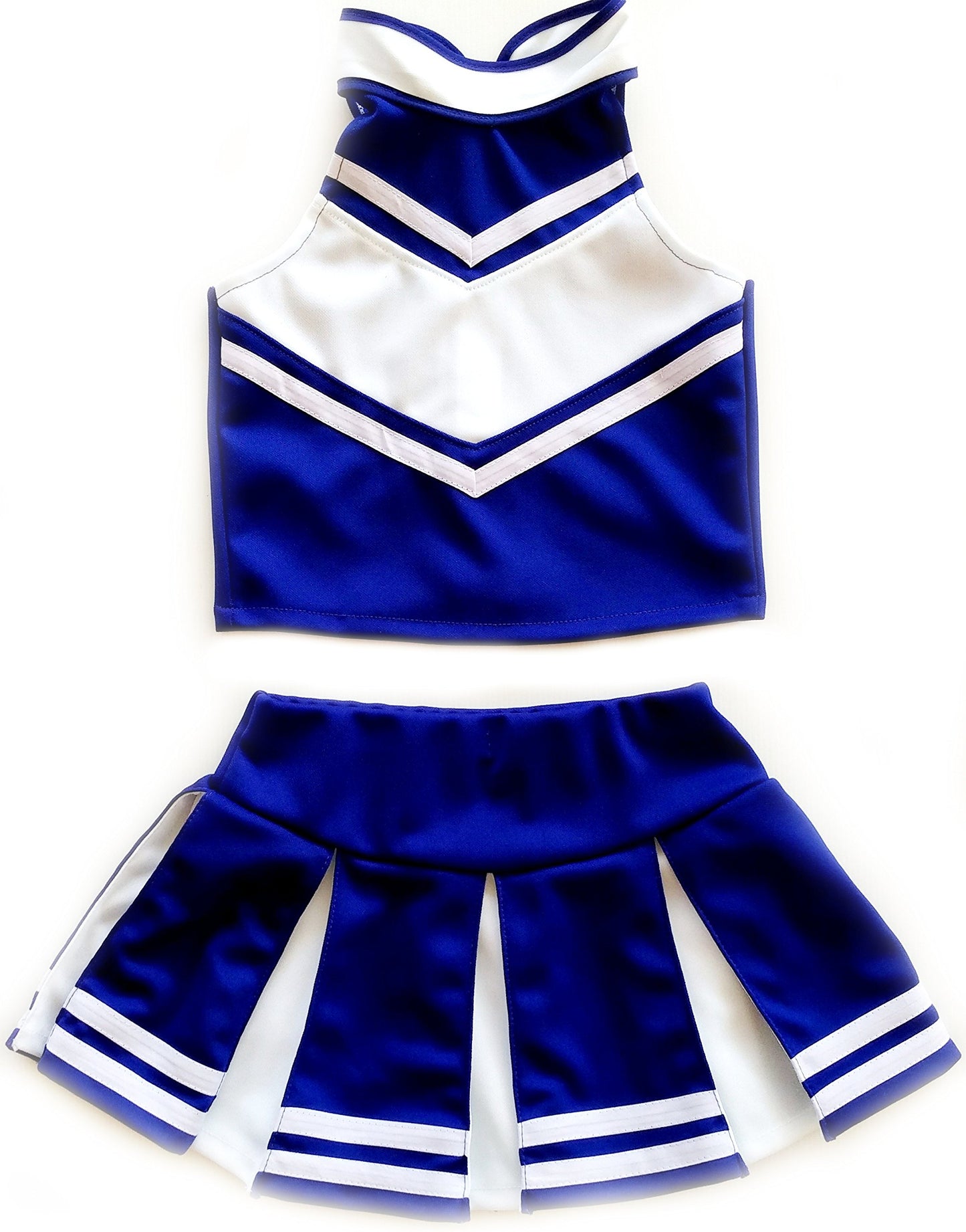 Total 2550 Little Girls' Cheerleader Cheerleading Outfit Uniform Costume Cosplay Blue/White (Xl / 10-12)