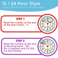 ertt Teaching Wall Clock - Learn The Time Wall Clock - Kids Analog Clock for Classroom, Playroom, Bedroom, Educational Room Deco