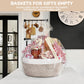 Chicvita Gift Basket Empty To Fill, Woven Baskets For Storage, Small Cute Basket For Baby, Dog Basket, Decorative Basket With Gi