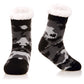 Kids Boys Girls Fuzzy Slipper Socks Soft Warm Thick Fleece Lined Christmas Stockings For Child Toddler Winter Home Socks (Black
