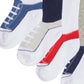 Hudson Baby Unisex Baby Cotton Rich Knee-High Socks, Sneaker Blue Red, 6-12 Months