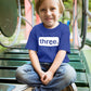 3Rd Birthday Shirt Boy Third Outfit 3 Year Old Toddler Gift Baby Tshirt Party Shirts (Charcoal Blue, 3T)