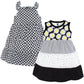 Hudson Baby Baby-Girls Cotton Dresses, Black Daisy, 9-12 Months