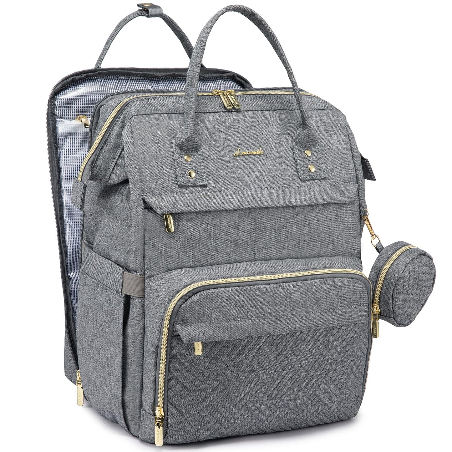 LOVEVOOK Diaper Bag Backpack, Multi functions Baby Bags with Diaper Compartments, Large Nappy Bag with Changing Pad & Pacifier C
