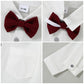 Yallet Toddler Baby Boy Clothes Suit Gentleman Wedding Outfits, Formal Dress Shirt+Bowtie+Vest+Boutonniere+Suspender Pants(V Red