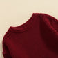 Infant Toddler Baby Girl Boy Knit Sweater Pullover Sweatshirt Warm Long Sleeve Shirt Tops Knitted Fall Winter Clothes (Red, 6-9