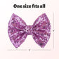 Lanmerry Hair Clip For Girls, 5 Inches Sequins Large Bow With Alligator Clip, Hair Accessories For Women Teens Babies Toddlers P