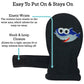 N'Ice Caps Baby Toddler Mittens Kids 2 Pairs Fleece Gloves Winter Warm Sherpa Lined (Black Sharks/Navy Sharks - Infant No Thumbs
