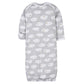Gerber Unisex Baby Boy And Girls 4-Pack Sleeper Gown Sheep Grey Preemie