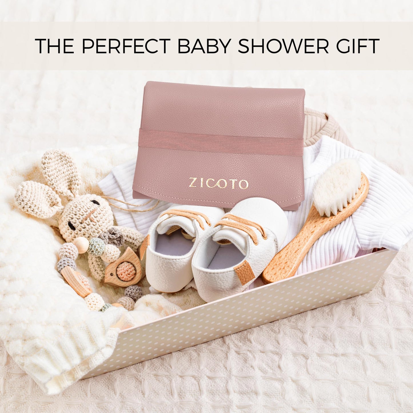 Beautiful Portable Baby Changing Pad - Wipeable And Easy To Clean Diaper Changing Mat - The Perfect Waterproof Vegan Leather Pad