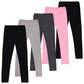 Toddler and Big Girls Leggings, Black Cotton Spandex Stretch Pants  Kids Dance Clothing, Yoga and Ballet Tights, 5Pack, Multi 