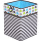 Bacati Collapsible Storage Hamper, Elephants, Aqua/Lime/Grey, One Size