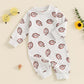Fybitbo Infant Baby Boy Girl Clothing Football Long Sleeve Jumpsuit Romper Newborn Football Outfit Fall Clothes (Gray-Football O