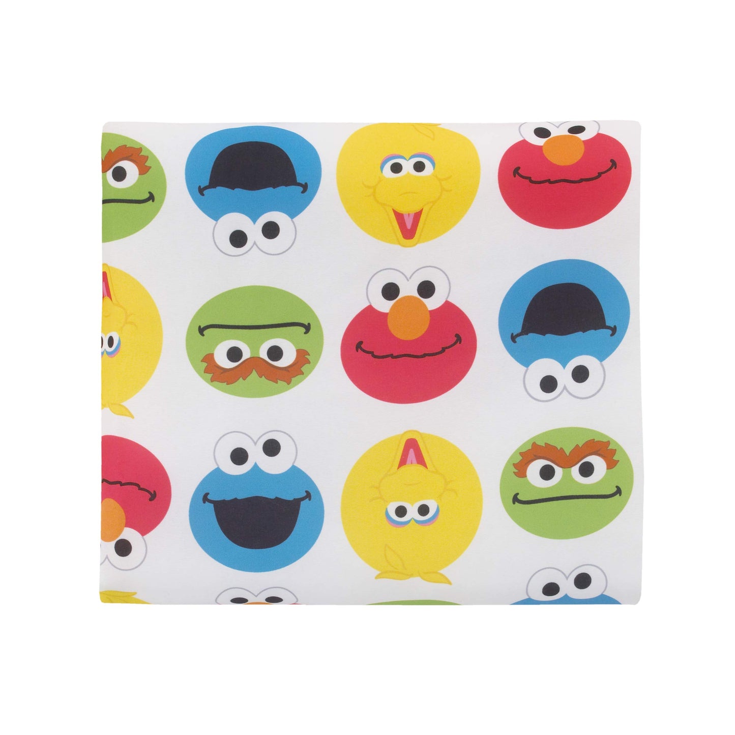 Sesame Street Best Friends Blue, Red, Yellow 4 Piece Toddler Bed Set - Comforter, Fitted Bottom Sheet, Flat Top Sheet, Reversibl