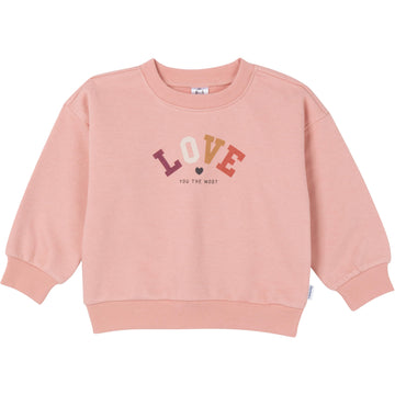 Gerber Baby Girls Toddler 2-Piece Fleece Sweatshirt And Jogger Set, Peach, 18 Months