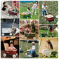kidpop PULA-Wild 3-in-1 Kids Pull-Along Wagon Toddlers Push Walker for 2.5-8, Removable Wooden Cover and Adjustable Handlebar,