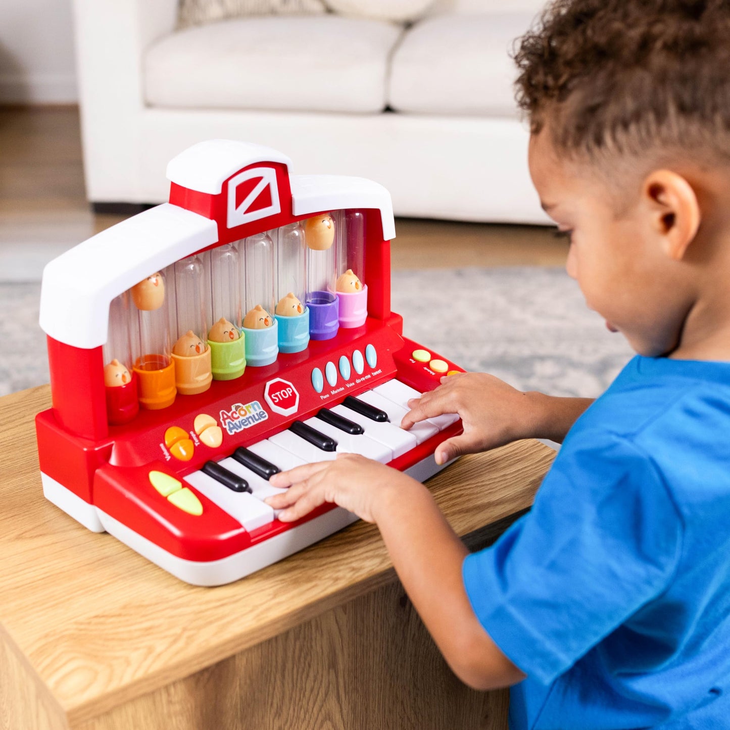Farm Animals Keyboard Preschool Learning Toy with Silly Sounds and Light-Up Piano with Learning Songs for Infants Ages 6+ Months