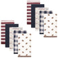 Hudson Baby Unisex Baby Quilted Burp Cloths, Football, One Size