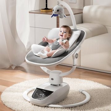Trimigo Baby Swings for Infants to Toddler, 180 Adjustable 3D Electric Baby Swing, Remote,5-Modes,4-Speed,3-Seat Height, 8 Melod