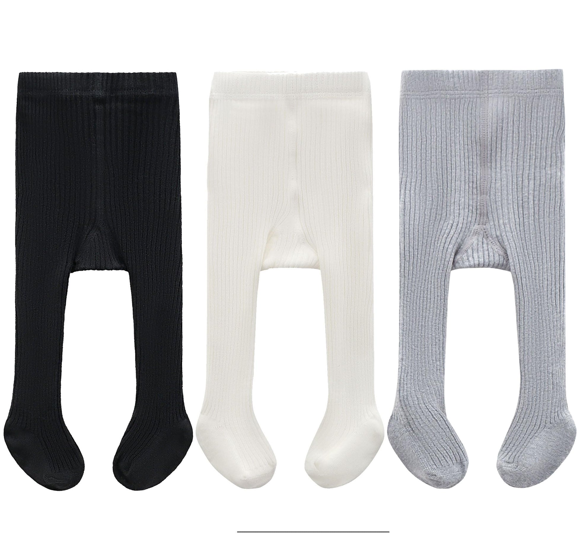 Cecorc Girls Tights - Thick Toddlers Girl Leggings -Dance Socks-Seamless Cable Knit Cotton Stockings - Infants Pantyhose 3 Pack,