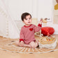 Visgogo Valentine'S Day Baby Sweatshirt Romper Striped Heart/Clover Waffle St.Patrick Day Long Sleeve Irish Onesie Jumpsuits (Re