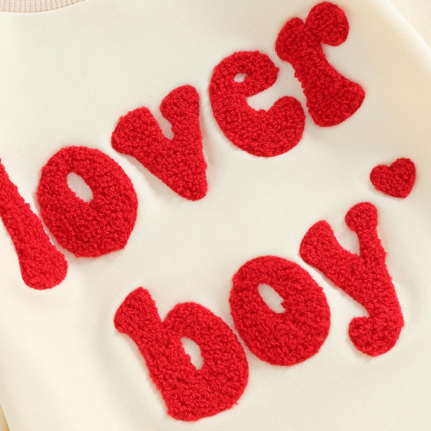 Yingisfitm Baby Boy Valentines Day Outfit Sweatshirt Romper Long Sleeve Bubble Onesie Newborn Winter Clothes Lover Boy (Beige-Lo