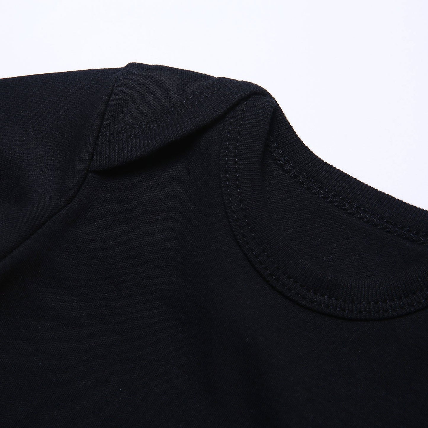 Defahn Baby Bodysuit Pack 2 Long Sleeve Onesie For Newborn Boys Girls Black 3-6 Months