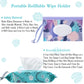Febsnow 2 Pack Baby Wipe Dispenser, Reusable Portable Wipe Holder, Baby Wipes Container, Travel Baby Wipes, Refillable Wet Wipe