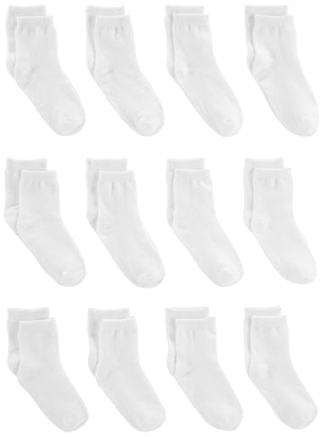 Simple Joys By Carter'S Baby 12-Pack Socks, White, 12-24 Months