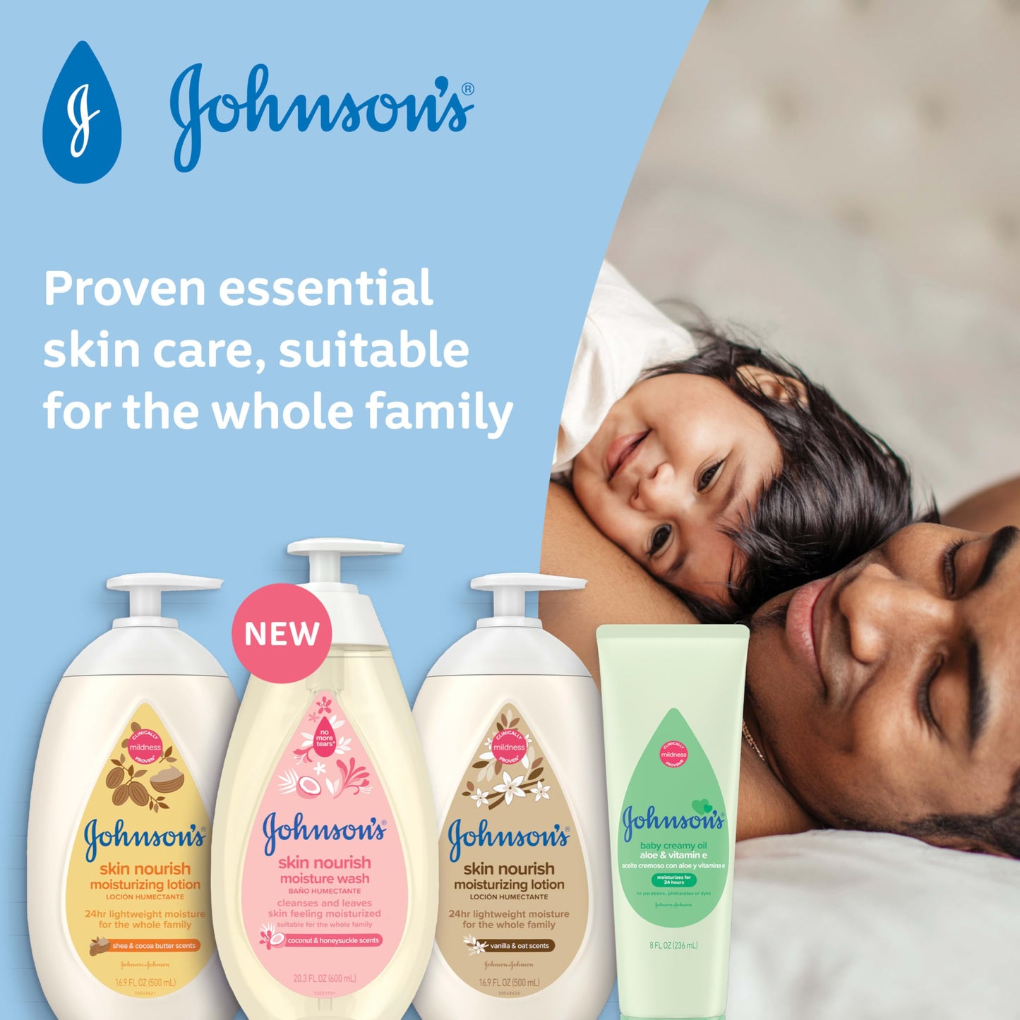 Johnson'S Skin Nourishing Moisture Baby Body Wash With Shea & Cocoa Butter, Hypoallergenic & Tear Free Baby Bath Wash, Paraben-,