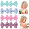 Choicbaby Baby Hair Clips 3    Fabric Girl Hair Bows Baby Barrettes Accessories with Alligator Clips for Toddlers Kids Infant(8p