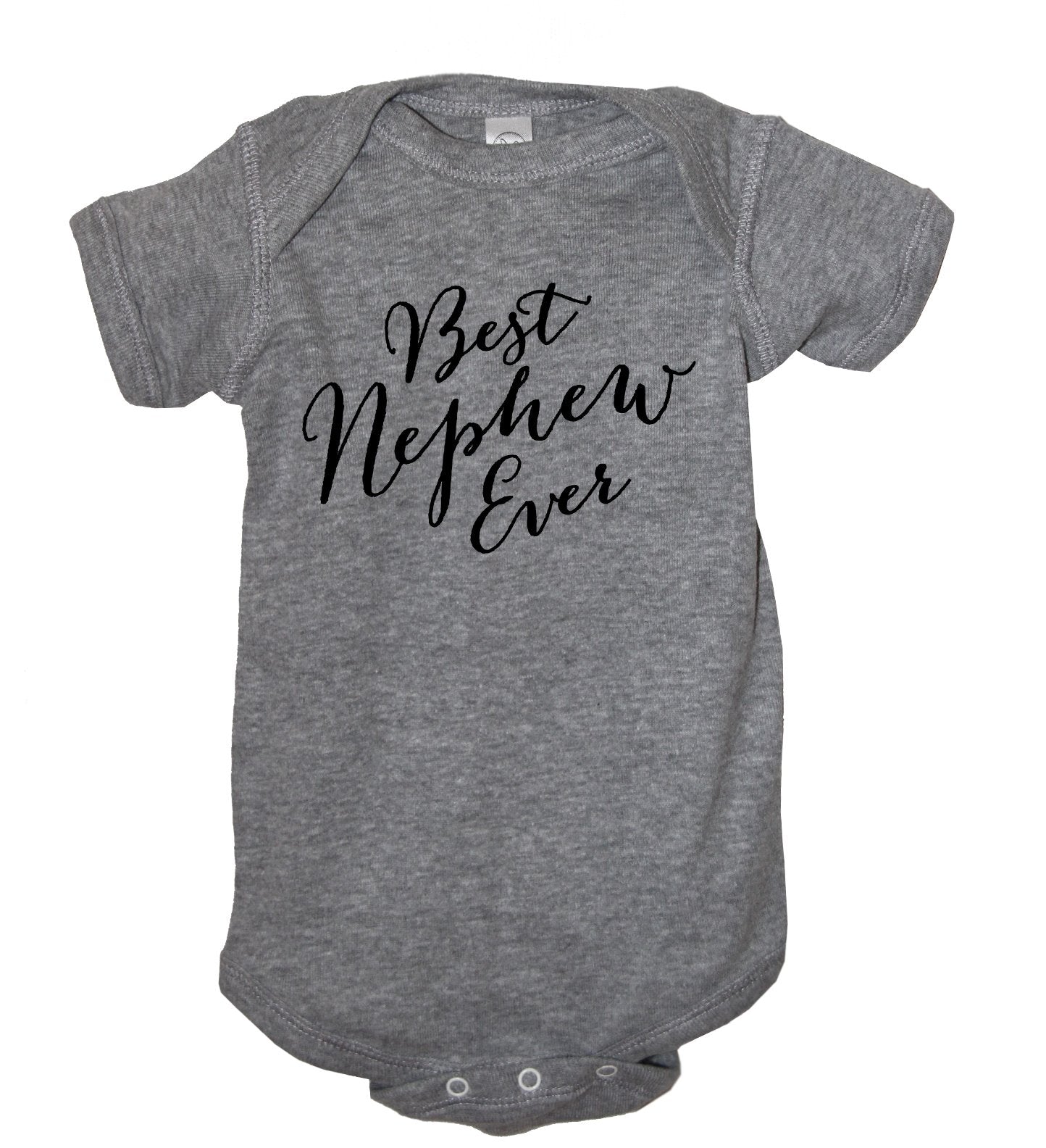 It'S Your Day Clothing Best Nephew Ever One-Piece Bodysuit, 6 M, Heather Gray