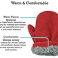N'Ice Caps Little Kids And Baby Easy-On Sherpa Lined Fleece Mittens - 2 Pair Pack (Navy/Red, 2-3 Years)