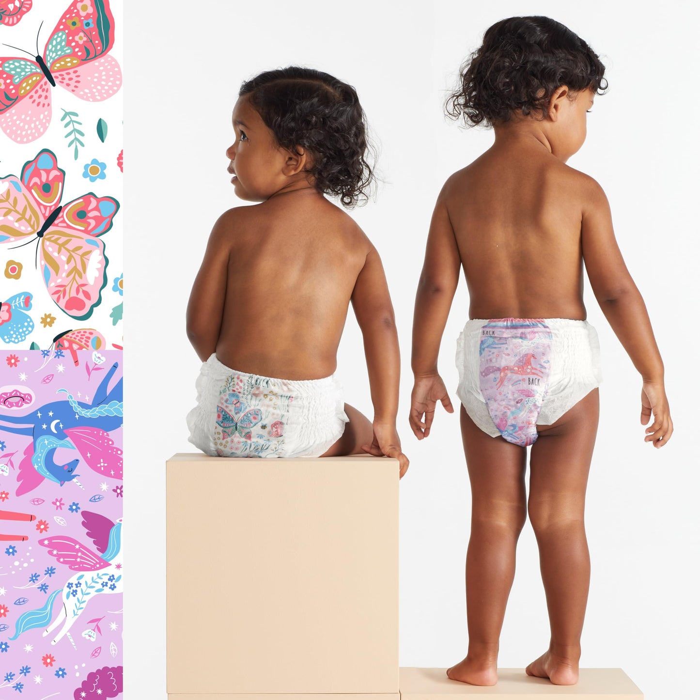 The Honest Company Clean Conscious Training Pants | Plant-Based, Sustainable Diapers | Magical Moments + Butterfly Kisses | Size