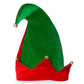 Skeleteen Funny Christmas Elf Hat - Red And Green Jolly Velvet Holiday Elven Novelty Costume Hats With Jingle Bell Designs For K