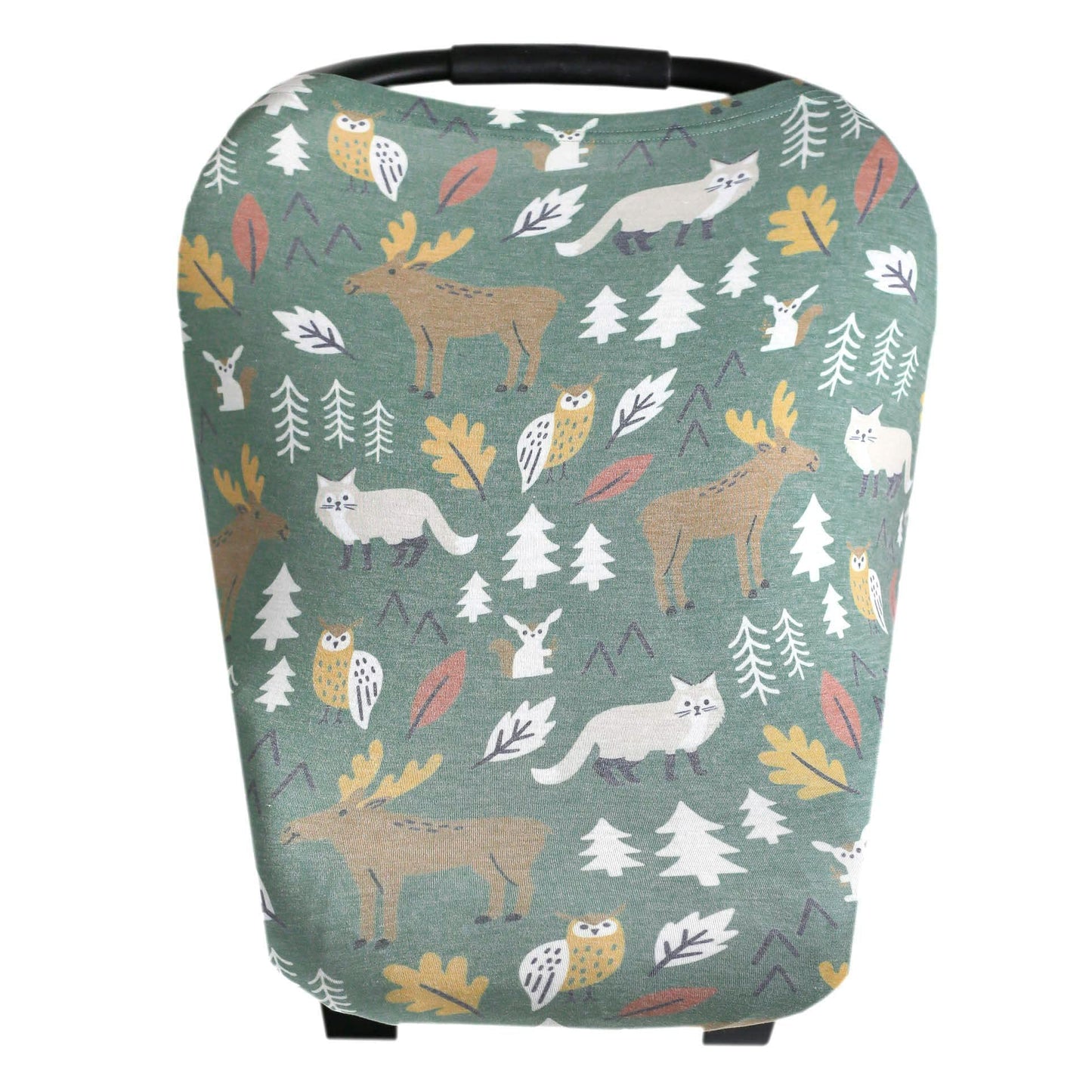 Baby Car Seat Cover Canopy And Nursing Cover Multi-Use Stretchy 5 In 1 Gift 'Atwood ' By Copper Pearl