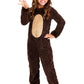 Kid'S Brown Bear Costume With Headband - Girl'S Grizzly Bear Jumpsuit - Child Animal Halloween Costume Xl