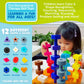 Skoolzy Toddler Peg Board 38 pcs - Pegboard for Toddlers - Stacking Peg Board - Montessori Learning Toys for Toddlers 2+