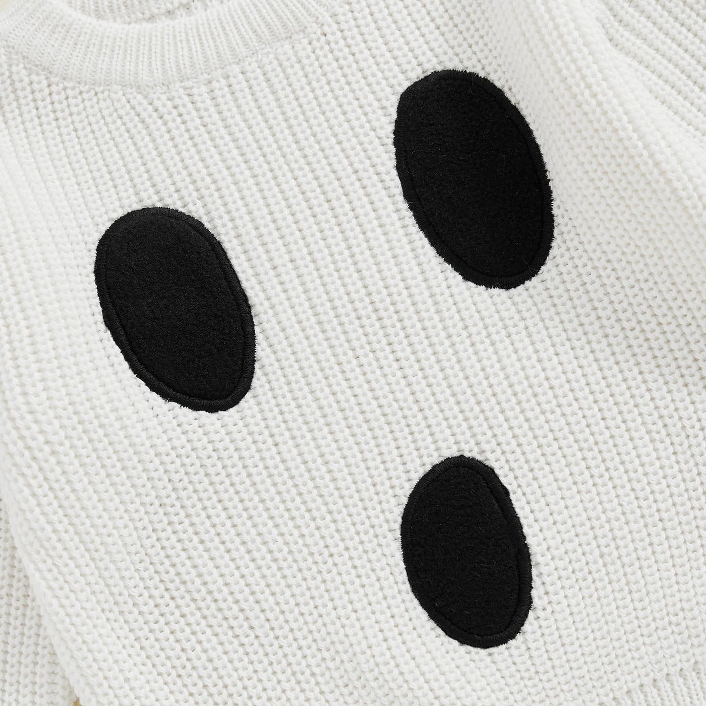 Afunbaby Baby Girl Boy Knit Sweater Blouse Pullover Sweatshirt Warm Crewneck Long Sleeve Tops For Infant Toddler (White Hallowee
