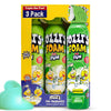 FOZZIS Groovy Green Bath Foam Soap for Kids (3 Pack) - Fun Aerosol Spray - Squishy Bubble Soap for Playtime - Gentle Cleanser F