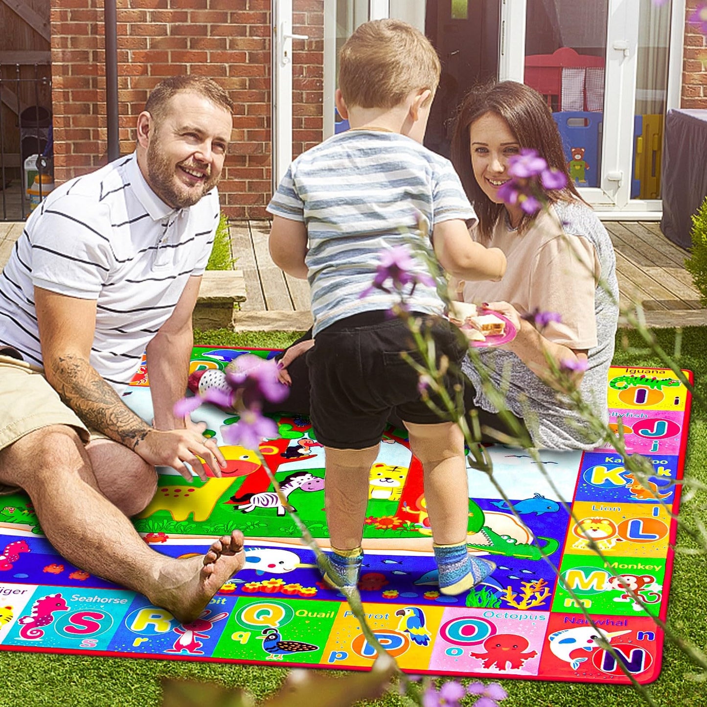 Teytoy Baby Cotton Play Mat, Crawling Mat For Floor Mat Large Super Soft Extra Thick (0.6Cm), Plush Surface Foldable Non-Slip No