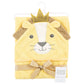 Hudson Baby Unisex Baby Cotton Animal Face Hooded Towel, King Lion, One Size