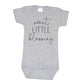 Bump And Beyond Designs Baby Girls Surprise Pregnancy Announcement For Grandparents Little Blessing Leotard Heather Grey, 0-3 Mo