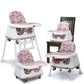 Luvlap High Chair For Baby/Kids, Toddler Feeding Booster Seat With Wheels, 3 Height Adjustments, With Cushion, 6 Month To 3 Year