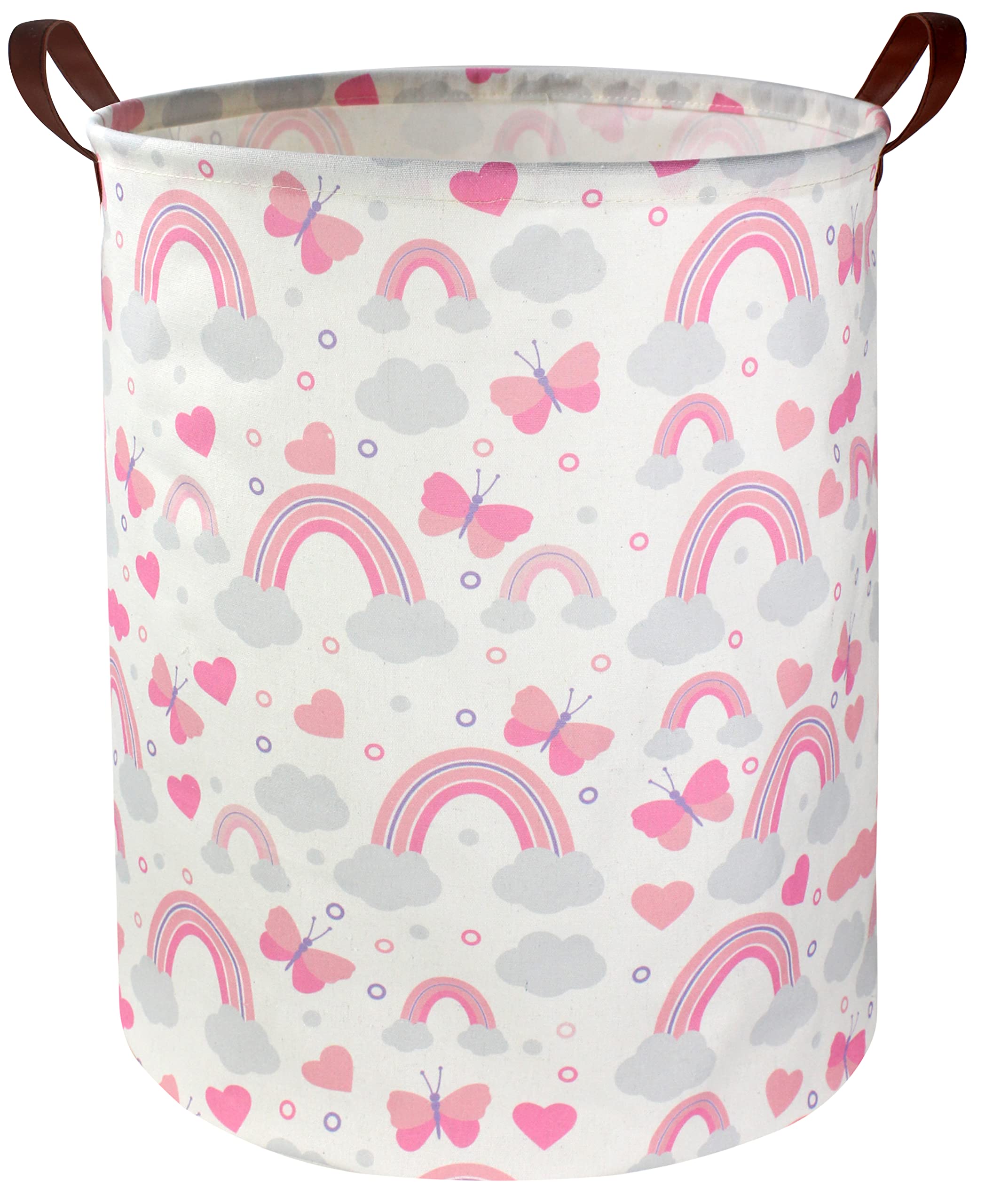 Ddbasket Pink Laundry Basket Girls Hamper Clothes Collapsible Toy Storage Bin Or WBCBBB0BF4D2B1M