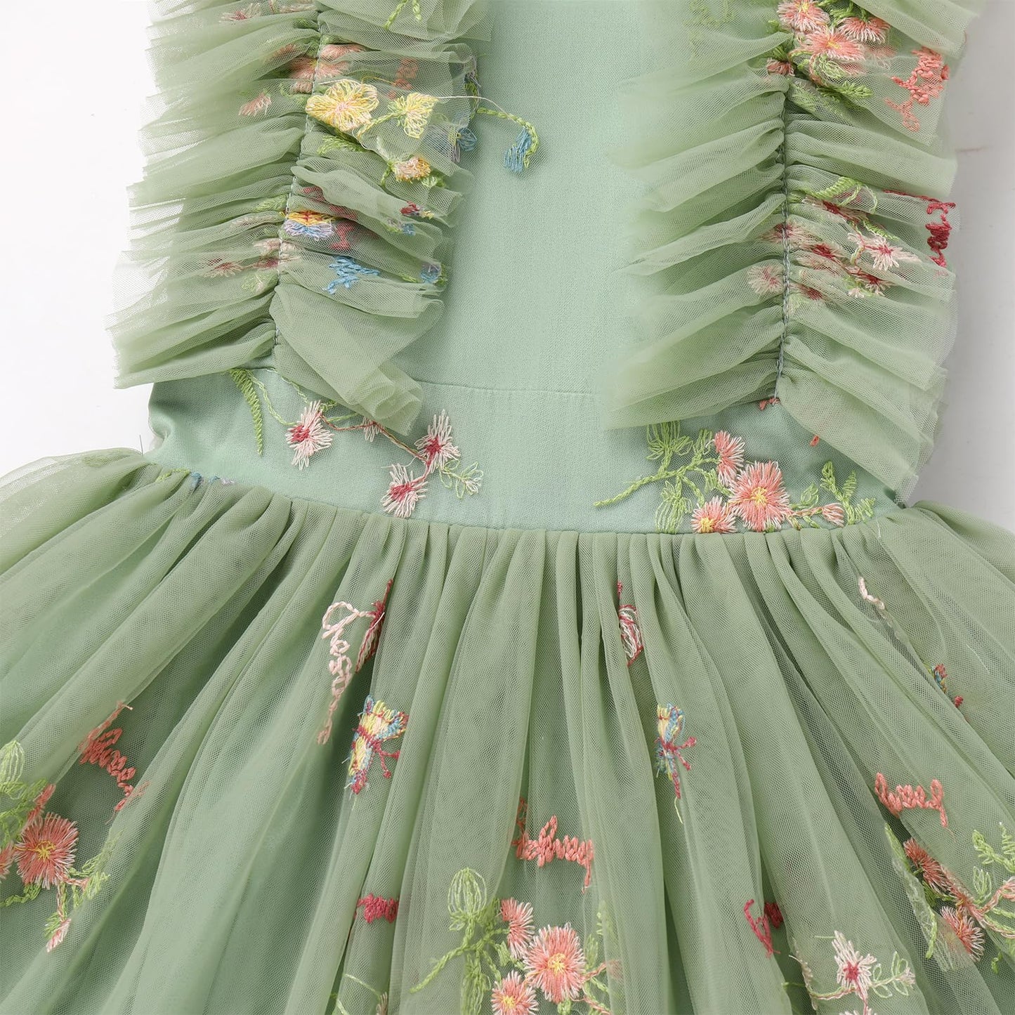 Fairy Dress Toddler, Party Dress For Baby Girl Boho Lace Hippie Flower Puffy Wedding Birthday Fancy Dance Evening Gown For Kids