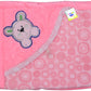 Toddylon New Born Baby Blanket Hooded Wrapper Towel (06 Months, Pink)